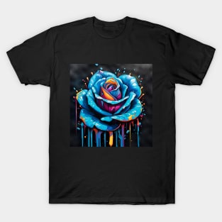 Splash Blue Rose T-Shirt